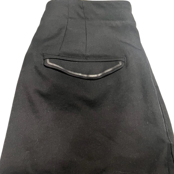 LULULEMON Flap Pocket Capri/Dress Pants in Black w/ Gray Trim Size 2 - Picture 4 of 5